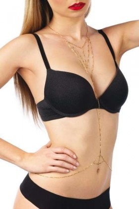 COLLIER DORÉ TERMINAISON CHAÎNE DE TAILLE