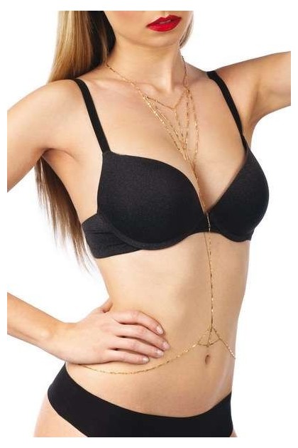 COLLIER DORÉ TERMINAISON CHAÎNE DE TAILLE