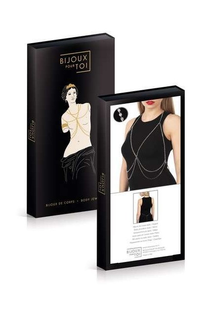 BIJOU STRASS ARGENTÉ DE CORPS RÉGLABLE