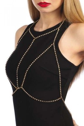BIJOU DE CORPS DORÉ AVEC STRASS