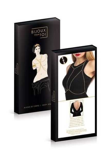 BIJOU DE CORPS DORÉ AVEC STRASS