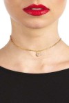 COLLIER DE DOS DORÉ EFFET DRAPÉ ET STRASS