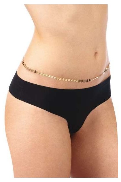 CHAÎNE DE TAILLE DORÉE À MAILLONS PLATS