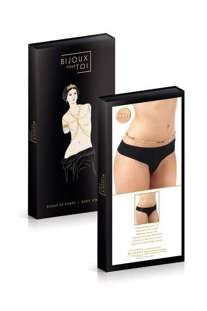 CHAÎNE DE TAILLE DORÉE À MAILLONS PLATS