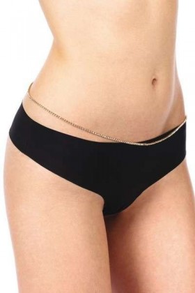 CHAÎNE DE TAILLE DORÉE EN STRASS