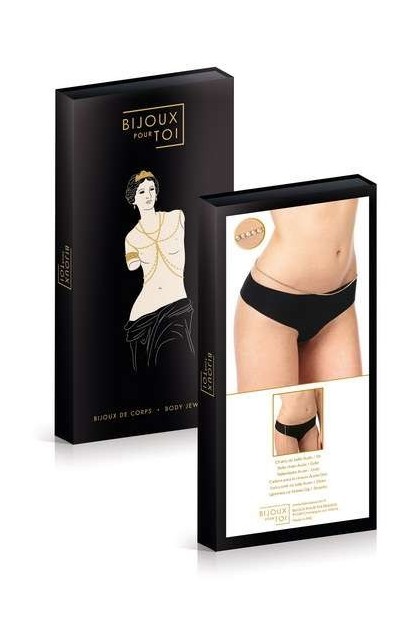 CHAÎNE DE TAILLE DORÉE EN STRASS