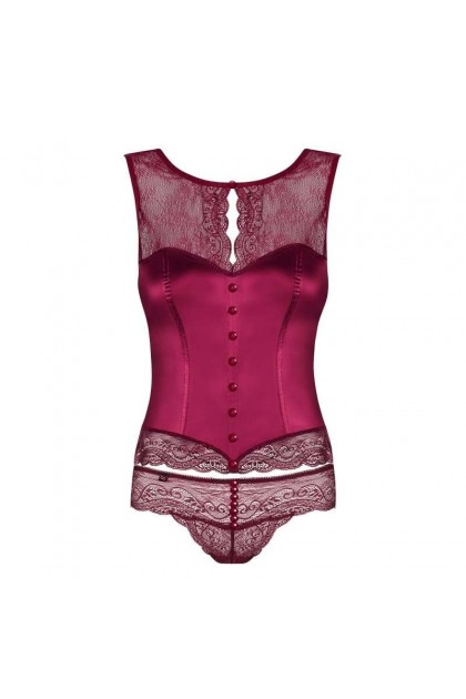 CORSET MIAMOR - GRENAT - OBSESSIVE - S/M