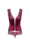 CORSET MIAMOR - GRENAT - OBSESSIVE - S/M