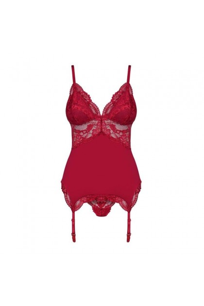 Guêpière 810-COR-3 - RUBIS - OBSESSIVE - L/XL - Love Shop Avenue