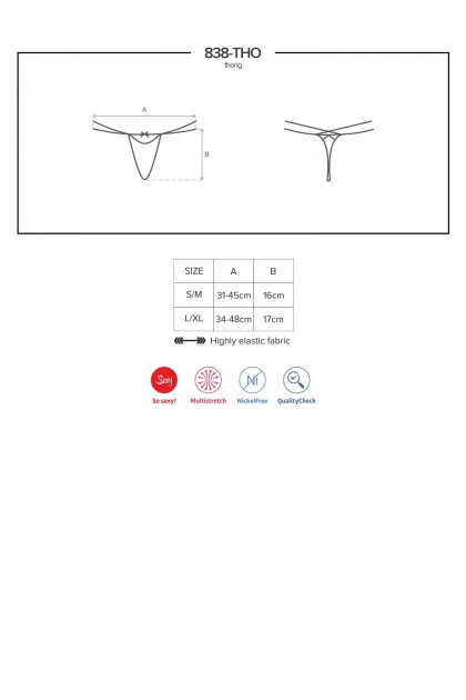 STRING 838-THO-6 -  TURQUOISE - L/XL