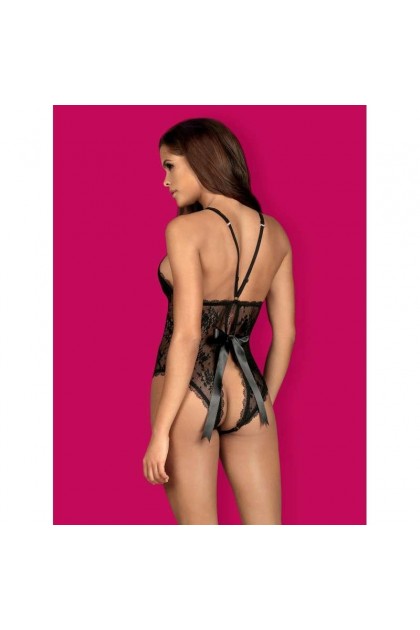 BODY OUVERT BEHINDY TEDDY - NOIR - OBSESSIVE - S/M