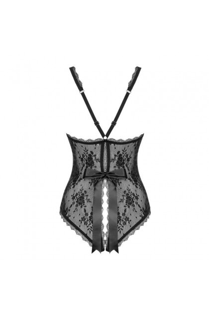 BODY OUVERT BEHINDY TEDDY - NOIR - OBSESSIVE - S/M