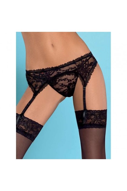 PORTE-JARRETELLES NOIR CATIA GARTER BELT - OBSESSIVE - S/M