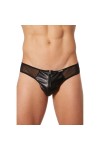 String noir fétichiste simili cuir - TAILLE S - 34/36