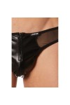JOCK-STRAP NOIR FÉTICHISTE SIMILI CUIR - TAILLE XL - 44/46