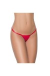 STRING FICELLE EN Y WETLOOK ROUGE - S/M