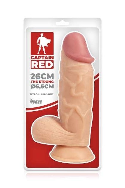 GODE RÉALISTE PUISSANT SUR VENTOUSE 26CM