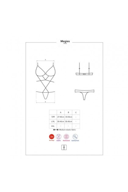 Body noir & rouge megies teddy - OBSESSIVE - S/M - Love Shop Avenue