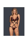 Body noir & rouge megies teddy - OBSESSIVE - L/XL - Love Shop Avenue