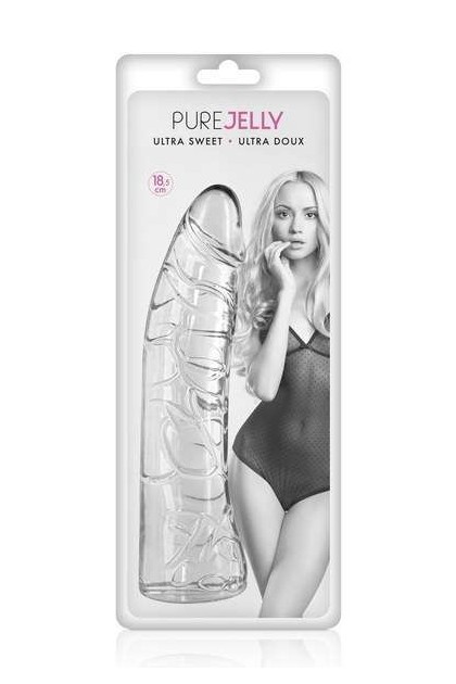 Gode courbe cristal réaliste en jelly 18.5cm - Love Shop Avenue