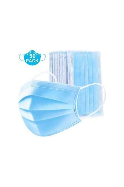 BOITE DE 50 MASQUES DE PROTECTION 3 PLIS