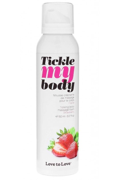 Mousse de massage à la fraise tickle my body - 150 ML