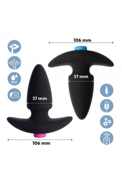 ENSEMBLE DE PLUG ANAL TÉLÉCOMMANDÉ FUNKYBUTTS POUR COUPLES