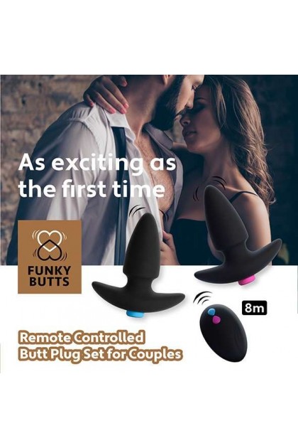 ENSEMBLE DE PLUG ANAL TÉLÉCOMMANDÉ FUNKYBUTTS POUR COUPLES