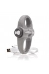 COCKRING DOUBLE VIBRANT RECHARGEABLE CHARGED YOGA GRIS - SCREAMING O