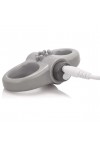 COCKRING DOUBLE VIBRANT RECHARGEABLE CHARGED YOGA GRIS - SCREAMING O