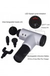 PISTOLET DE MASSAGE FASCIAL RECHARGEABLE 6 VITESSES  - BR182 - GRIS