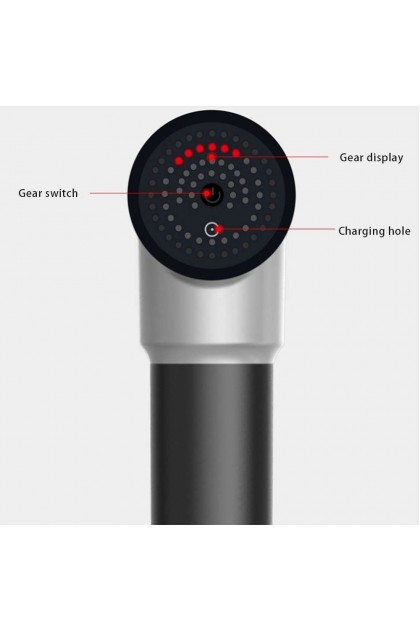 PISTOLET DE MASSAGE FASCIAL RECHARGEABLE 6 VITESSES  - BR182 - GRIS