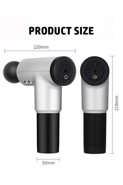 Pistolet de massage fascial rechargeable 6 vitesses  - BR182 - GRIS