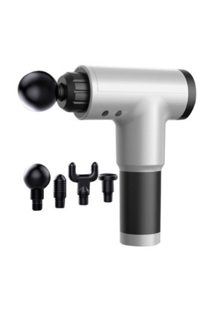 PISTOLET DE MASSAGE FASCIAL RECHARGEABLE 6 VITESSES  - BR182 - GRIS