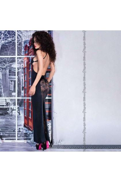 ROBE ET STRING NOIR - CR-4245 - L