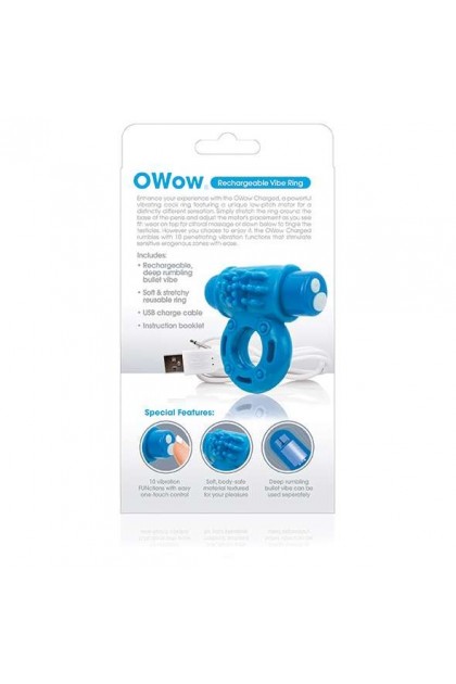 COCKRING VIBRANT CHARGED OWOW - BLEU