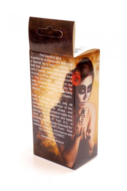 PLUG BIJOU LONG EN ACIER INOXYDABLE ARGENT FONCÉ ET CRISTAL VIOLET - S