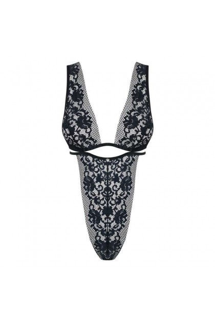 BODY NOIR FIGUREA TEDDY - OBSESSIVE - L/XL