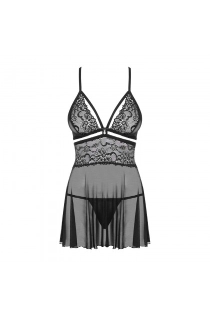 BABYDOLL NOIRE 838-BAB-1 - OBSESSIVE - XXL