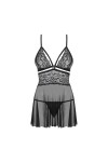 BABYDOLL NOIRE 838-BAB-1 - OBSESSIVE - XXL