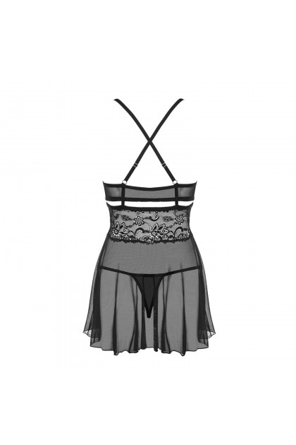 BABYDOLL NOIRE 838-BAB-1 - OBSESSIVE - XXL
