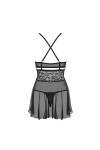 BABYDOLL NOIRE 838-BAB-1 - OBSESSIVE - XXL