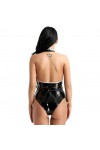 COSTUME SEXY NOIR SOUBRETTE WETLOOK - TL122 - M/L