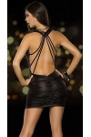 Robe sexy noire en wetlook - TL109 - TU - Love Shop Avenue
