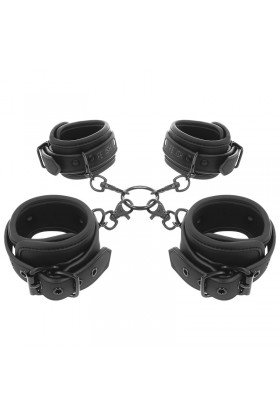 ENSEMBLE DE MENOTTES POUR POIGNETS ET CHEVILLES EN CUIR VEGAN