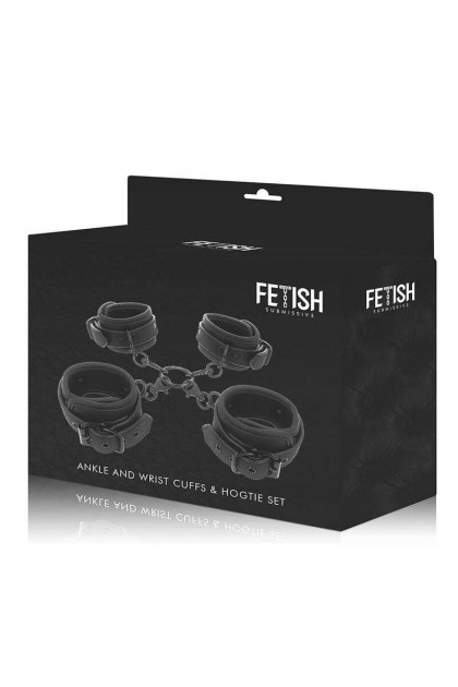 ENSEMBLE DE MENOTTES POUR POIGNETS ET CHEVILLES EN CUIR VEGAN