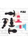 PLUG ANAL NOIR FAÇON CHAPELET PLUGZ NR. 4