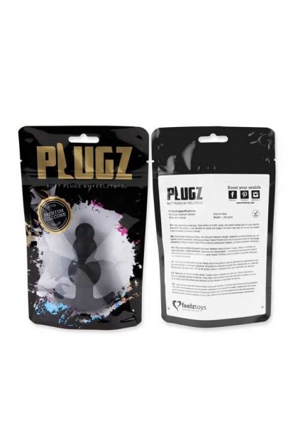 PLUG ANAL 3 BOULES NOIR PLUGZ NR. 1