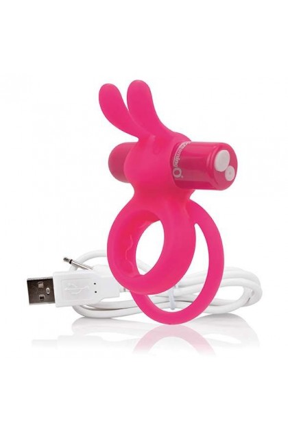 Cockring double vibrant rechargeable charged ohare rabbit rose