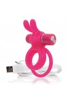Cockring double vibrant rechargeable charged ohare rabbit rose